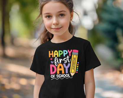 Youth Happy First Day of School Tees