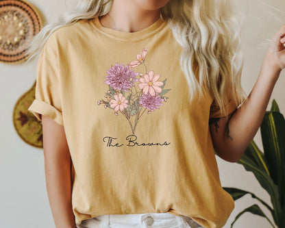 Custom Flower Bouquet Tee