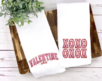 Valentines Tea kitchen Towels La Bella Rose Boutique