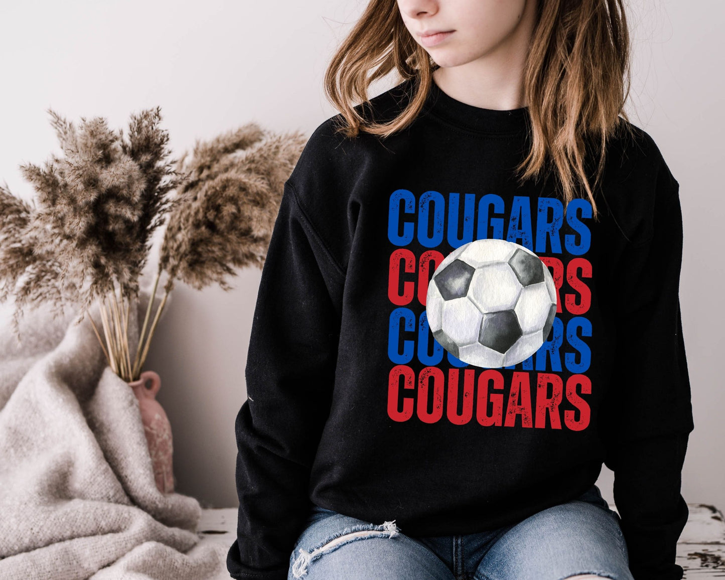 Personalized Stacked Soccer Sweatshirts