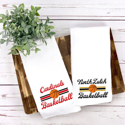 Retro Basketball Tea Towel