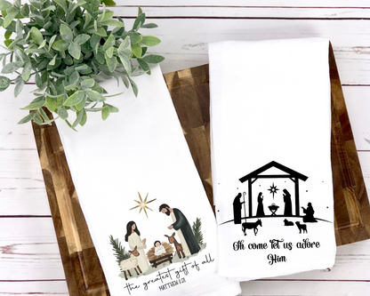 Nativity Tea Towel La Bella Rose Boutique