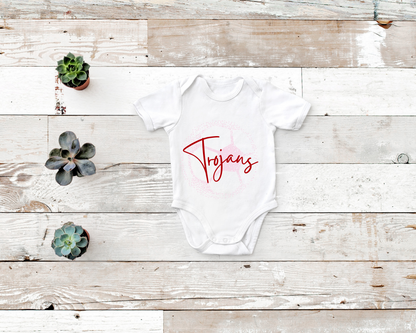 Personalized Faded Soccer Ball Baby Bodysuit