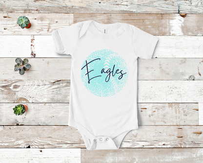 Personalized Faded Softball Baby Bodysuit