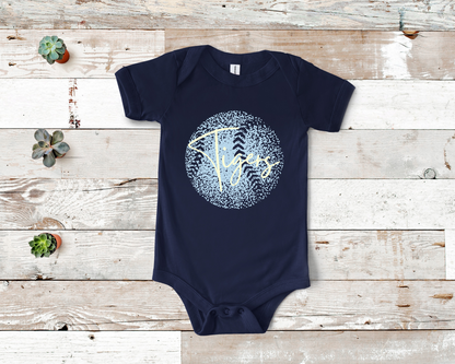 Personalized Faded Softball Baby Bodysuit