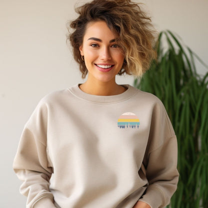 Walk With Me | Moses 6:34 | Sunset Sweatshirt Sunsets La Bella Rose Boutique