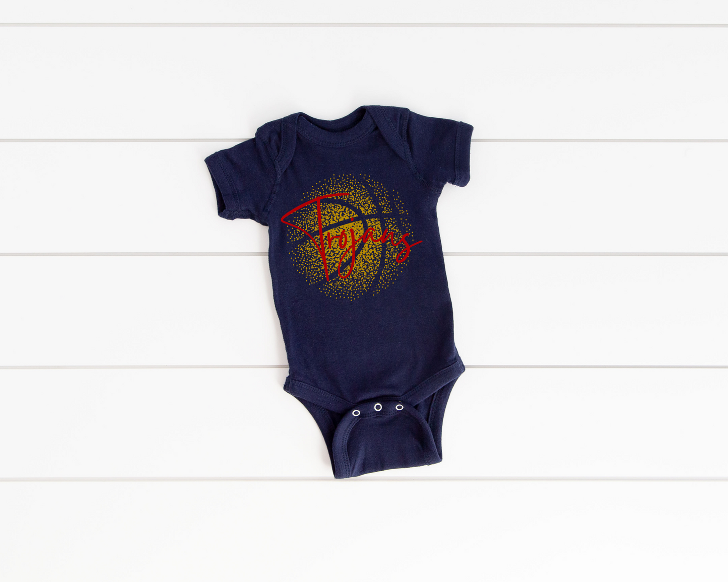 Personalized Faded Basketball Baby Bodysuit