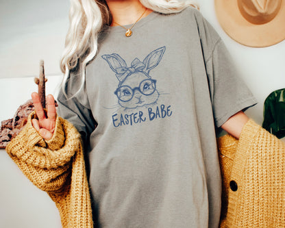 Easter Bunny Babe Shirt, Girls Easter Shirt, Easter Egg Hunt Shirt, Easter Tees, Easter Tshirt for Mom, Bunny Ears Shirt, Easter Women Shirt