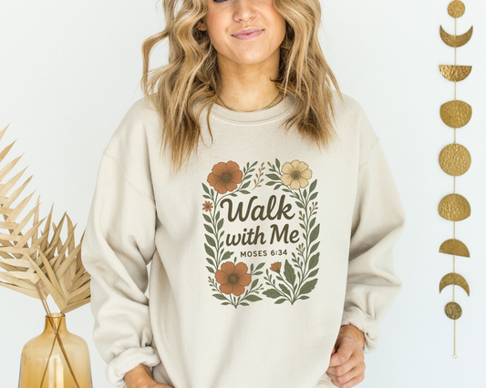 2026 Girls Camp | Walk With Me | Moses 6:34 | Sweatshirt La Bella Rose Boutique