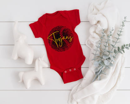 Personalized Faded Softball Baby Bodysuit