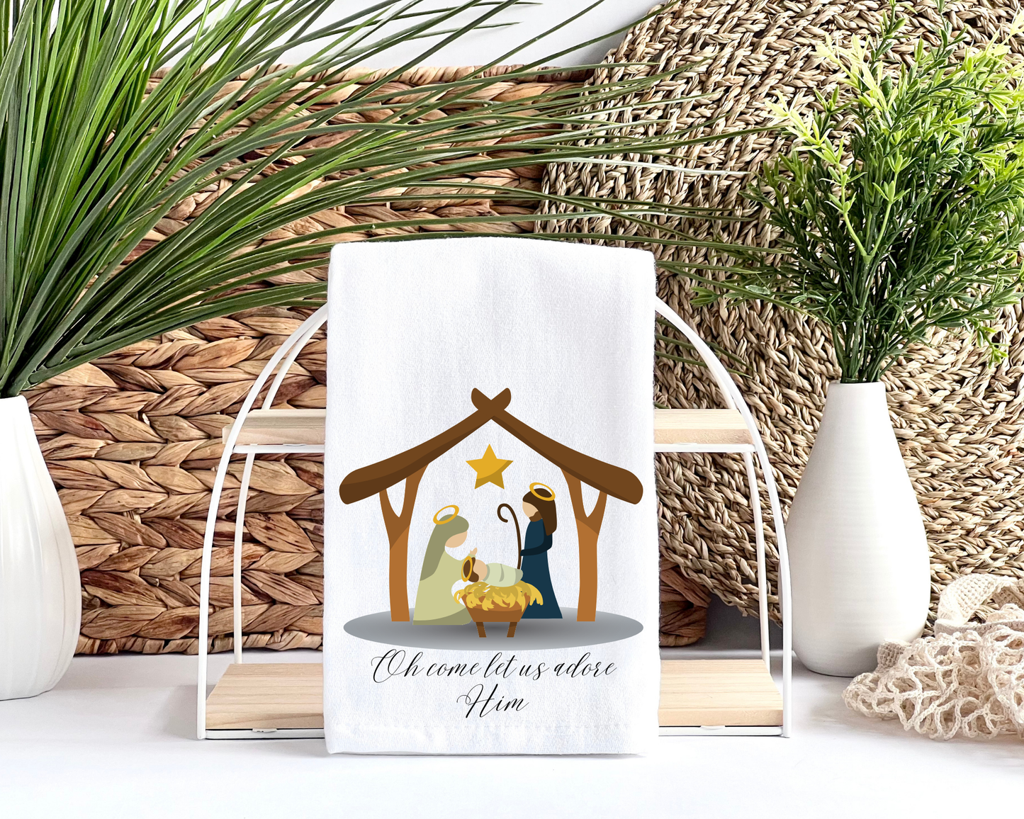 Nativity Tea Towel La Bella Rose Boutique