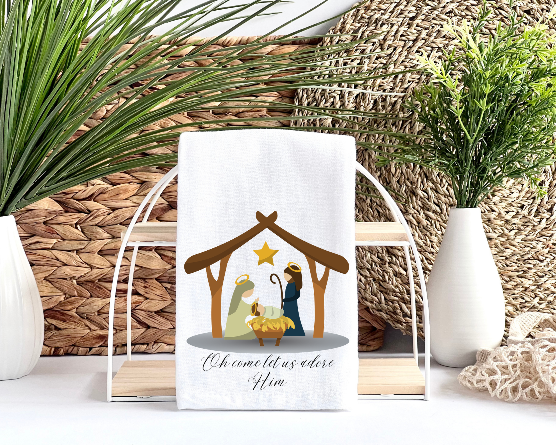 Nativity Tea Towel La Bella Rose Boutique