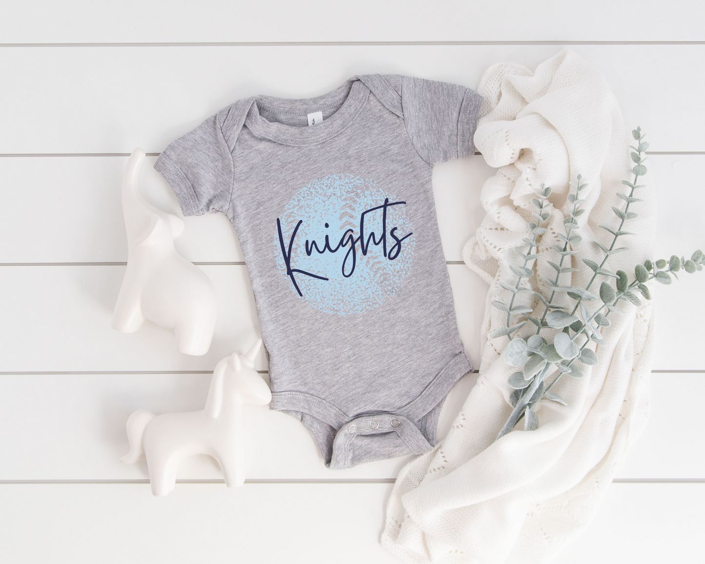 Personalized Faded Softball Baby Bodysuit