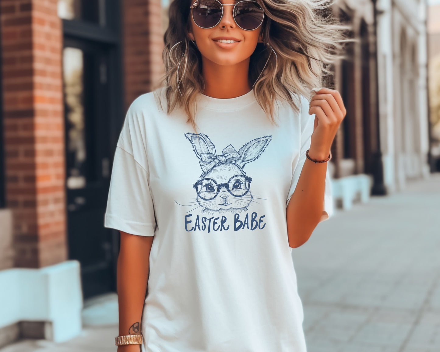 Easter Bunny Babe Shirt, Girls Easter Shirt, Easter Egg Hunt Shirt, Easter Tees, Easter Tshirt for Mom, Bunny Ears Shirt, Easter Women Shirt