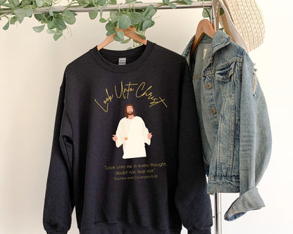 Look Unto Me Crewneck Sweatshirt, Girls Camp Shirt, Youth Theme 2025, LDS, Customized Sweatshirt, Customized Crewneck Sweater, Gift for her