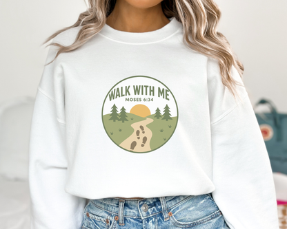 2026 Girls Camp | Walk With Me | Moses 6:34 | Footsteps Sweatshirt La Bella Rose Boutique