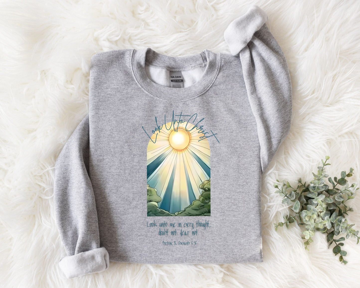 Look Unto Me Crewneck Sweatshirt, Girls Camp Shirt, Youth Theme 2025, LDS, Customized Sweatshirt, Customized Crewneck Sweater, Gift for her