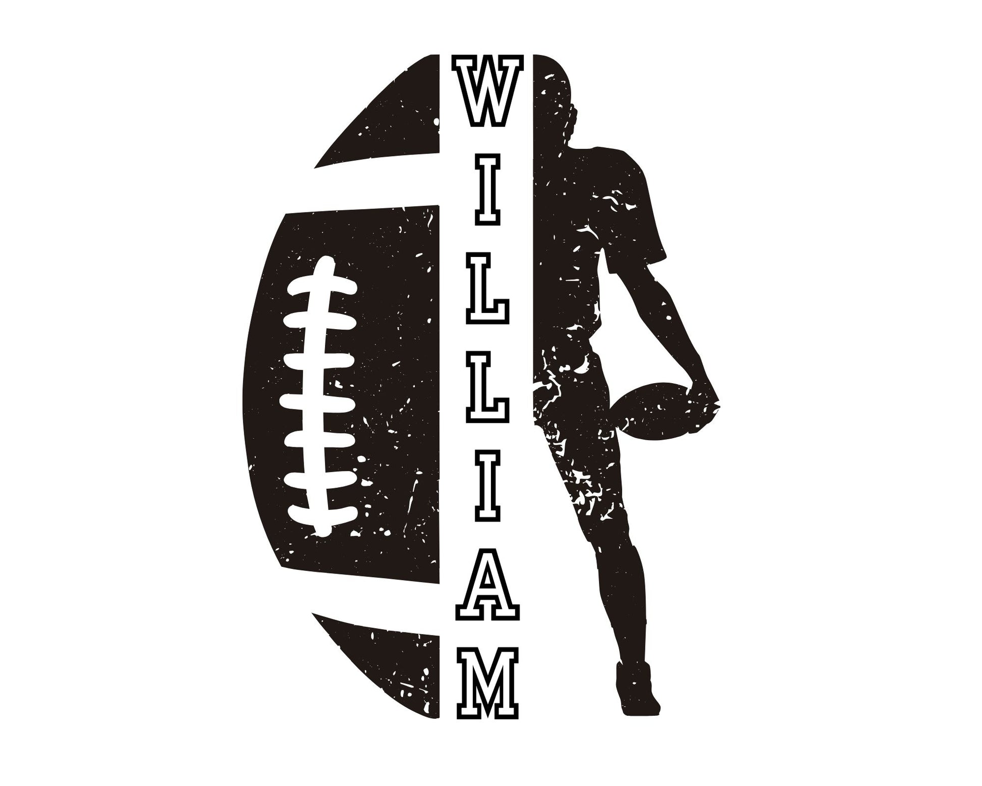 Personalized Football player Tee La Bella Rose Boutique