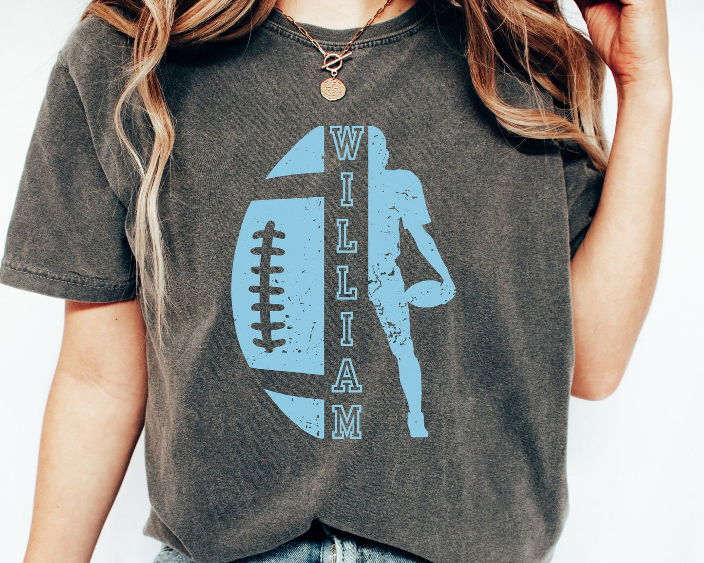 Personalized Football player Tee La Bella Rose Boutique