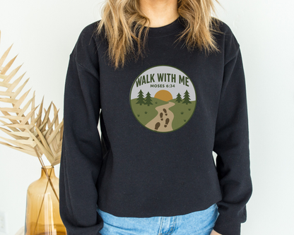 2026 Girls Camp | Walk With Me | Moses 6:34 | Footsteps Sweatshirt La Bella Rose Boutique