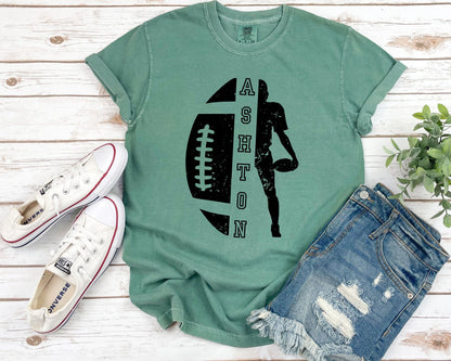 Personalized Football player Tee La Bella Rose Boutique