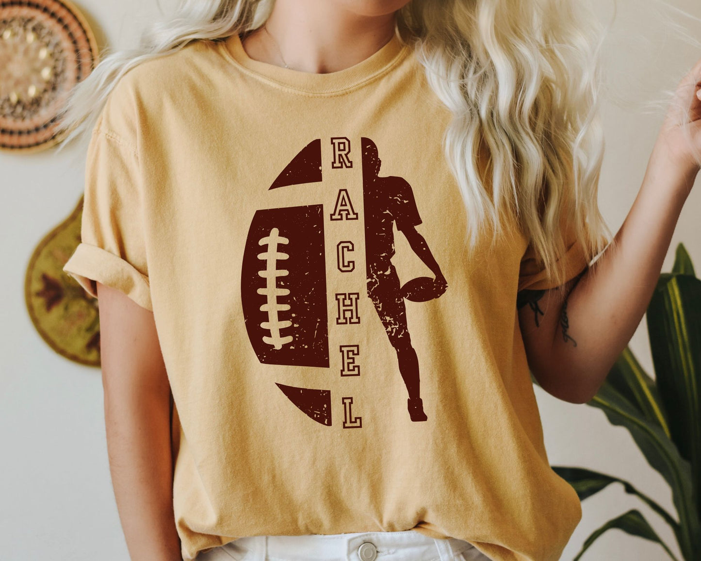 Personalized Football player Tee La Bella Rose Boutique