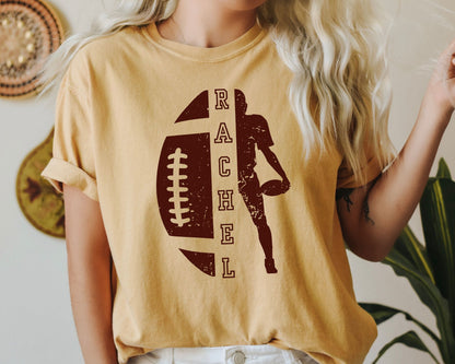 Personalized Football player Tee La Bella Rose Boutique