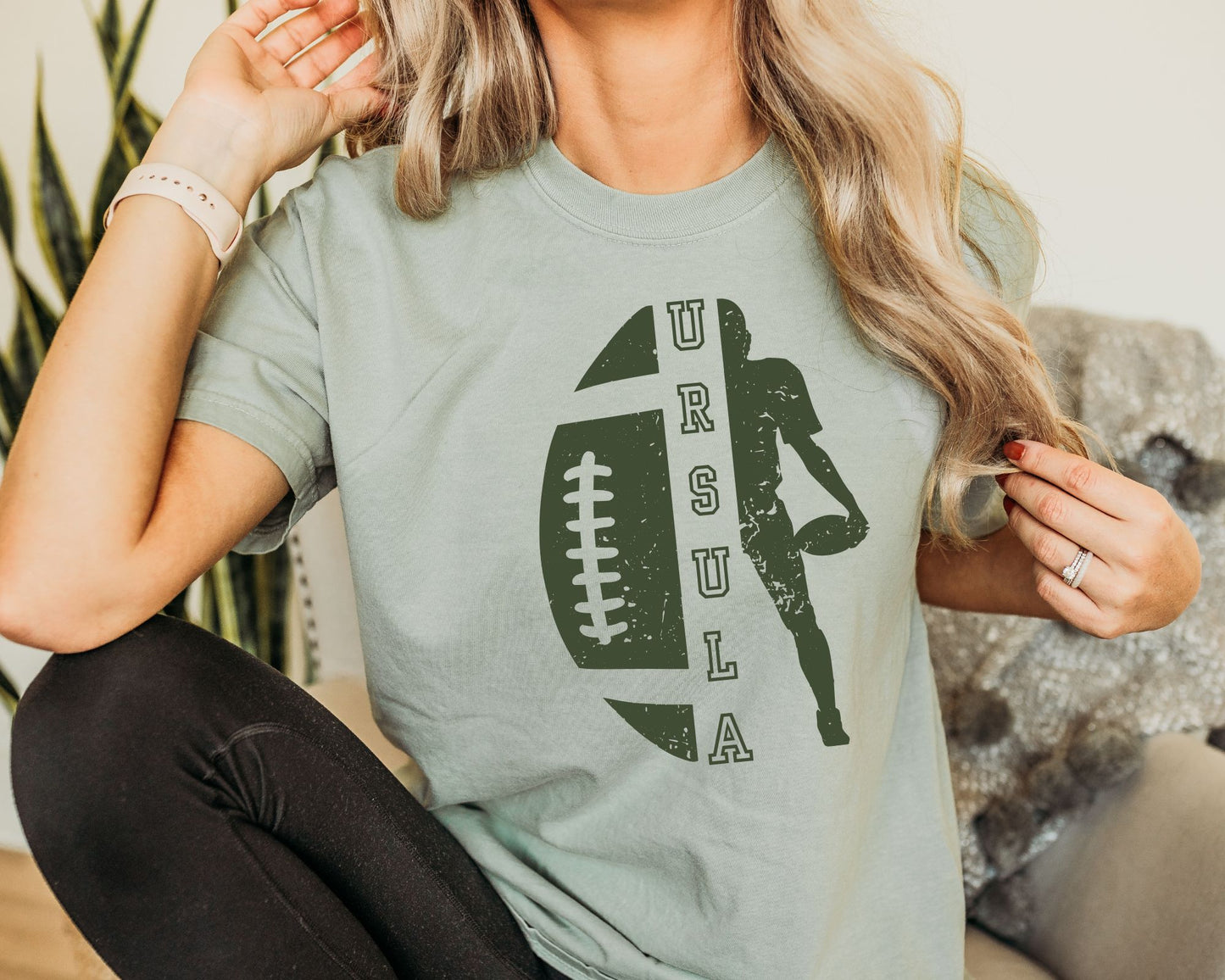 Personalized Football player Tee La Bella Rose Boutique