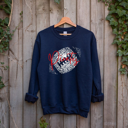 Personalized Faded Football Sweatshirts La Bella Rose Boutique