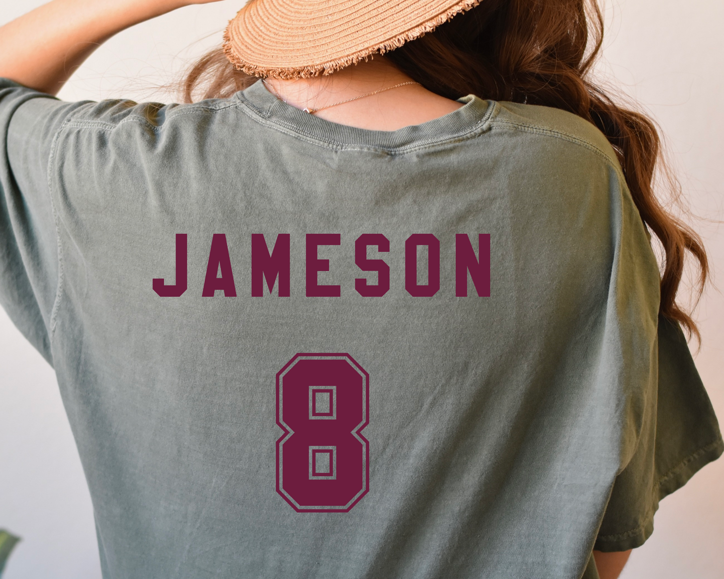 Custom Name and Number Basketball Comfort Color Tee