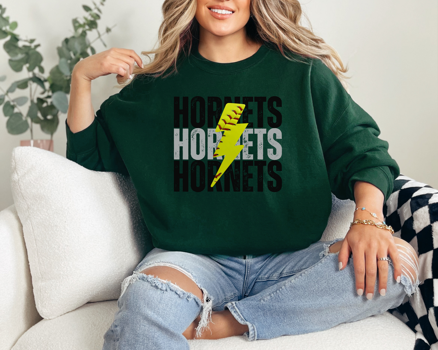 Custom Lightning Softball Sweatshirt