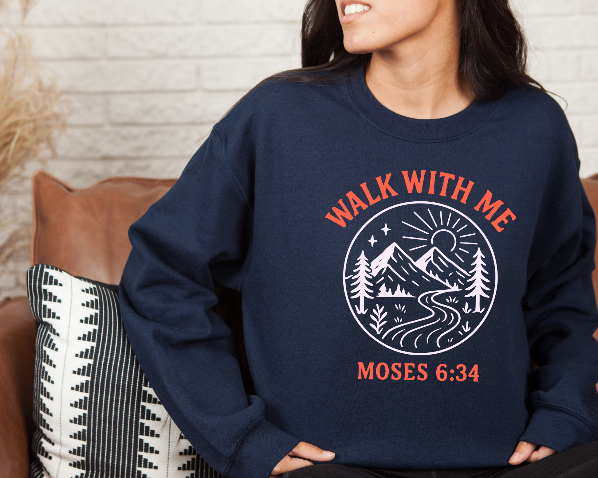 Walk With Me | Moses 6:34 | Sweatshirt La Bella Rose Boutique
