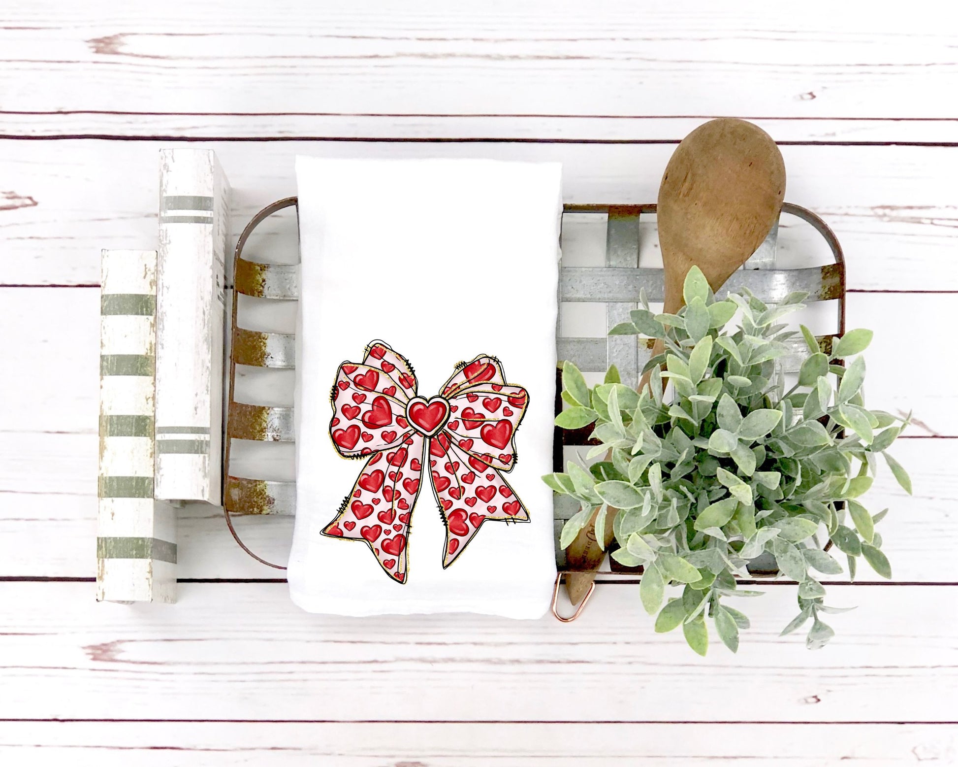 Valentines Tea kitchen Towels La Bella Rose Boutique