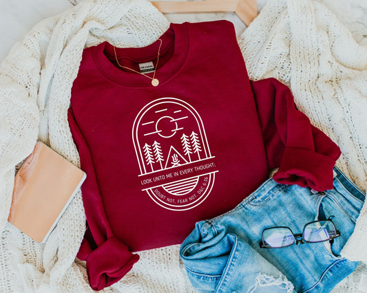 Youth Theme 2025 Sweatshirt, Look Unto Me Crewneck Sweater, Girls Camp Shirt, LDS, Customized Sweatshirt, Crewneck Sweater, Gift for her