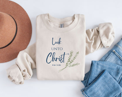 Look Unto Christ Crewneck, LDS Youth Theme 2025 Sweatshirt, Girls Camp Sweatshirt, Customized Sweatshirt, Crewneck Sweater, Gift for her