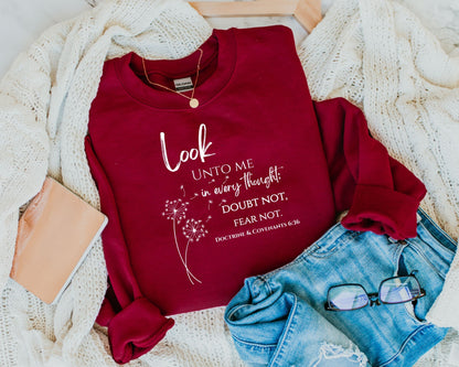 Look Unto Christ Crewneck, LDS Youth Theme 2025 Sweatshirt, Girls Camp Sweatshirt, Customized Sweatshirt, Crewneck Sweater, Gift for her