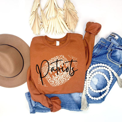 Personalized Faded Football Sweatshirts La Bella Rose Boutique