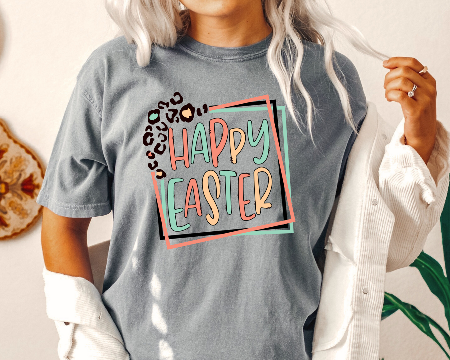 Happy Easter Comfort Color Tee