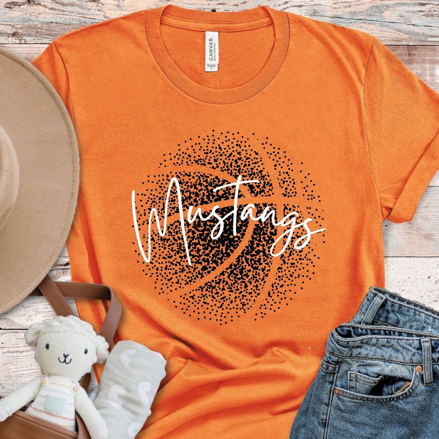 Personalized Faded Basketball Tee