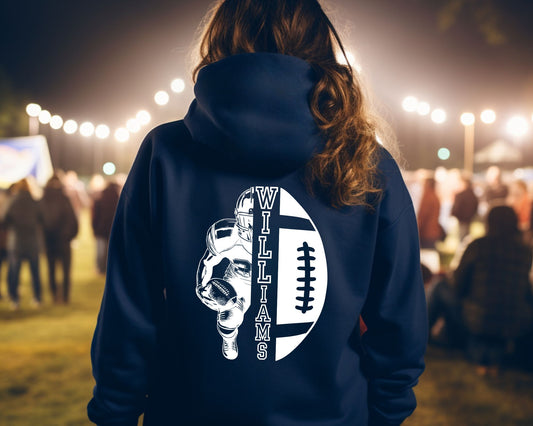 Personalized Football Mom Hoodie La Bella Rose Boutique