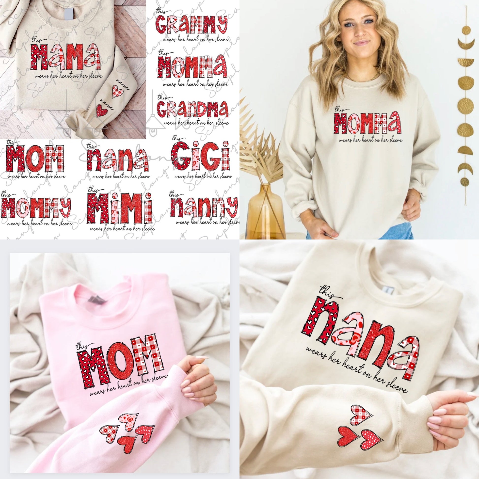 Valentine mom & grandma Sweatshirt La Bella Rose Boutique