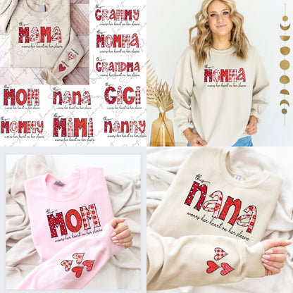Valentine mom & grandma Sweatshirt La Bella Rose Boutique