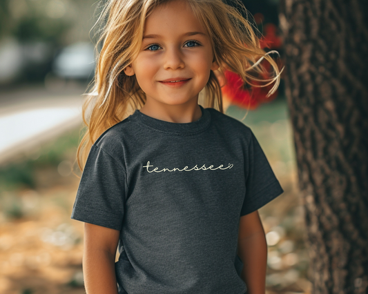 Cursive State Tee Youth Size