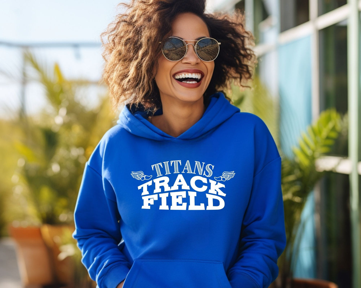 Custom Curve Track and Field Hoodie (Unisex)