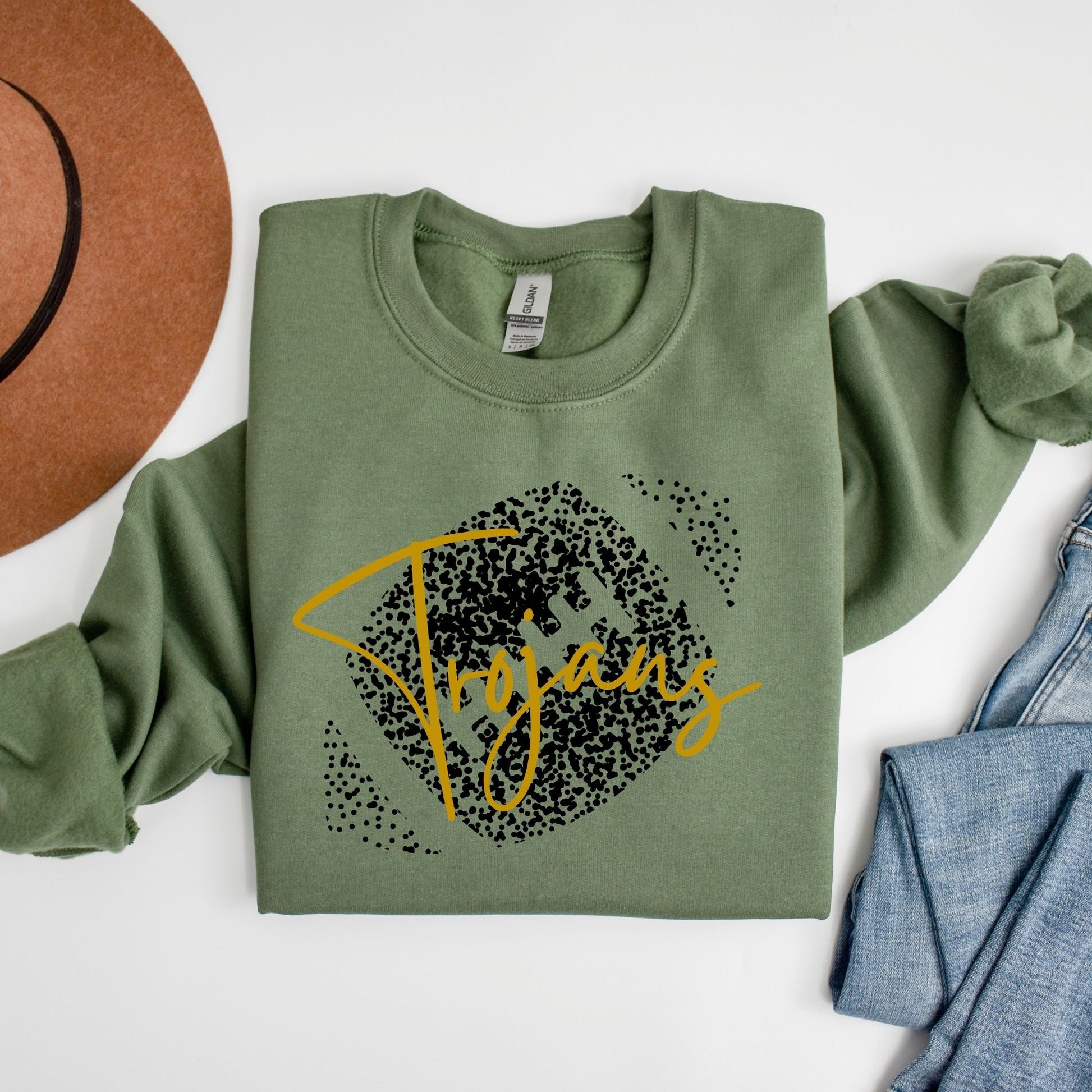 Personalized Faded Football Sweatshirts La Bella Rose Boutique