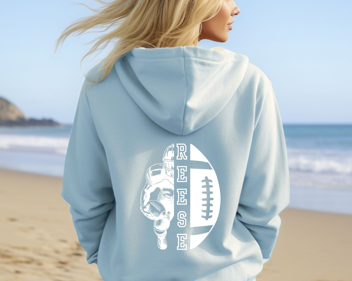 Personalized Football Mom Hoodie La Bella Rose Boutique