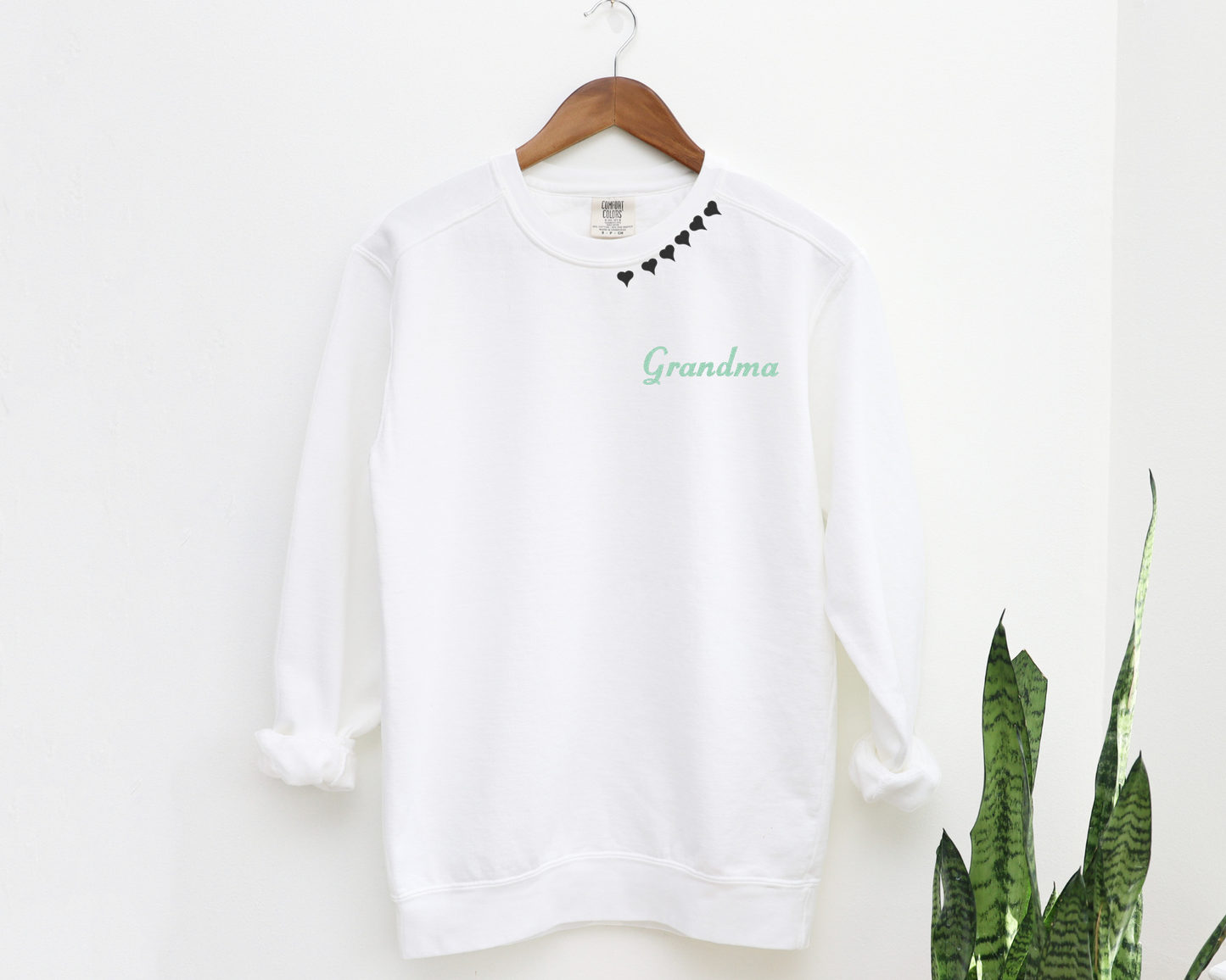 Mom Personalized Embroidered Comfort Color Sweatshirt