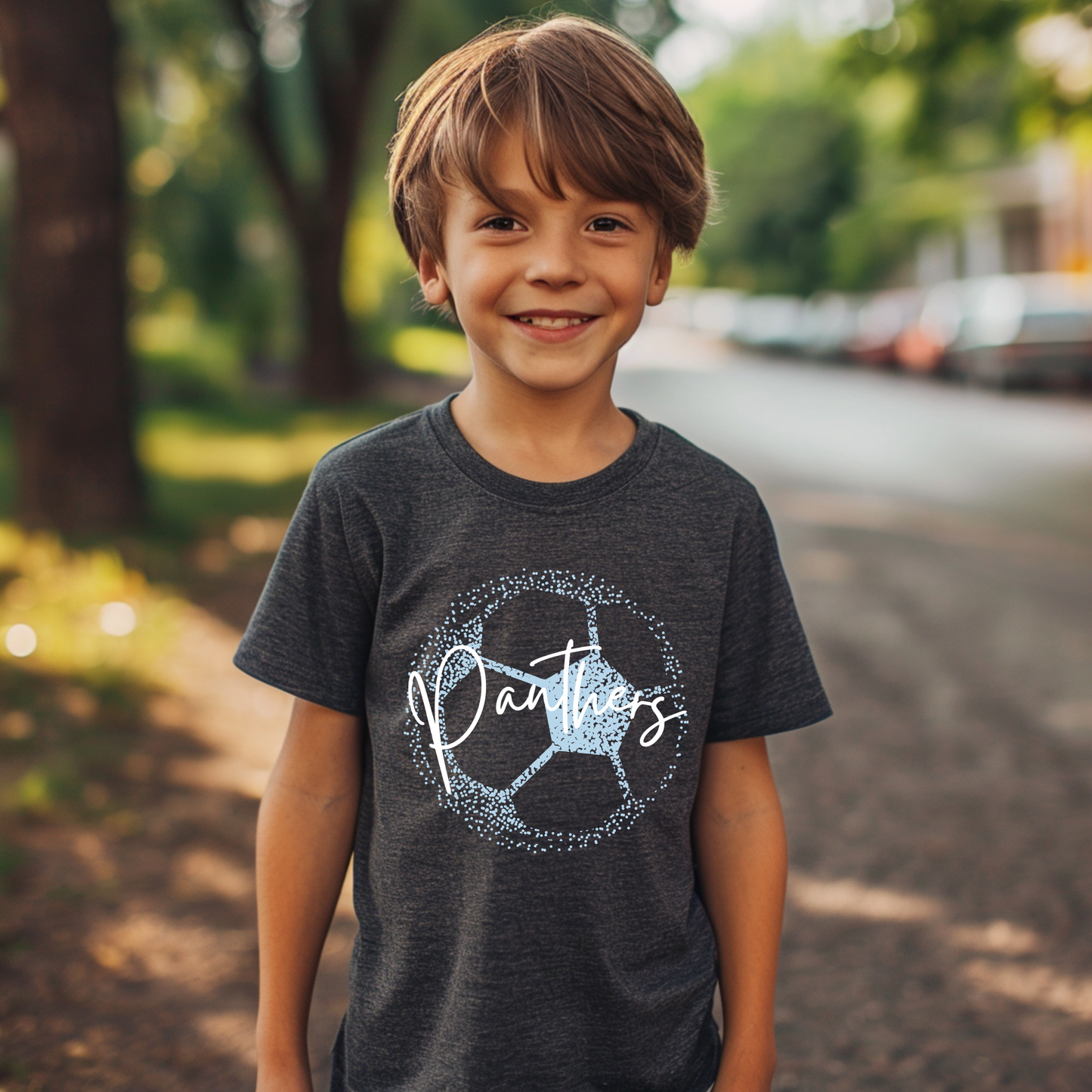 Personalized Faded Soccer Ball Tee Youth Size