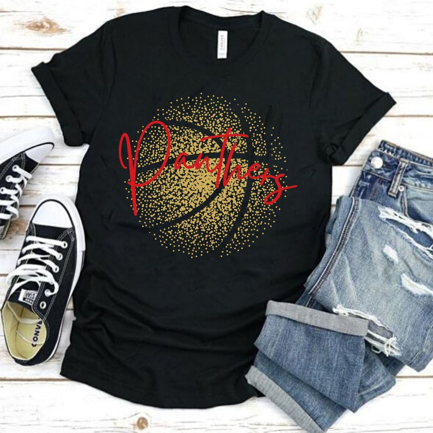 Personalized Faded Basketball Tee