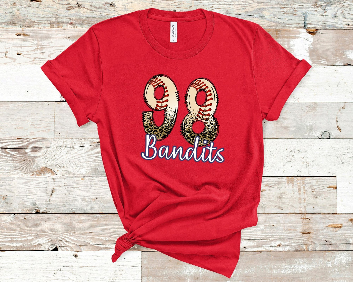 Bandits Baseball Distressed Number Tee